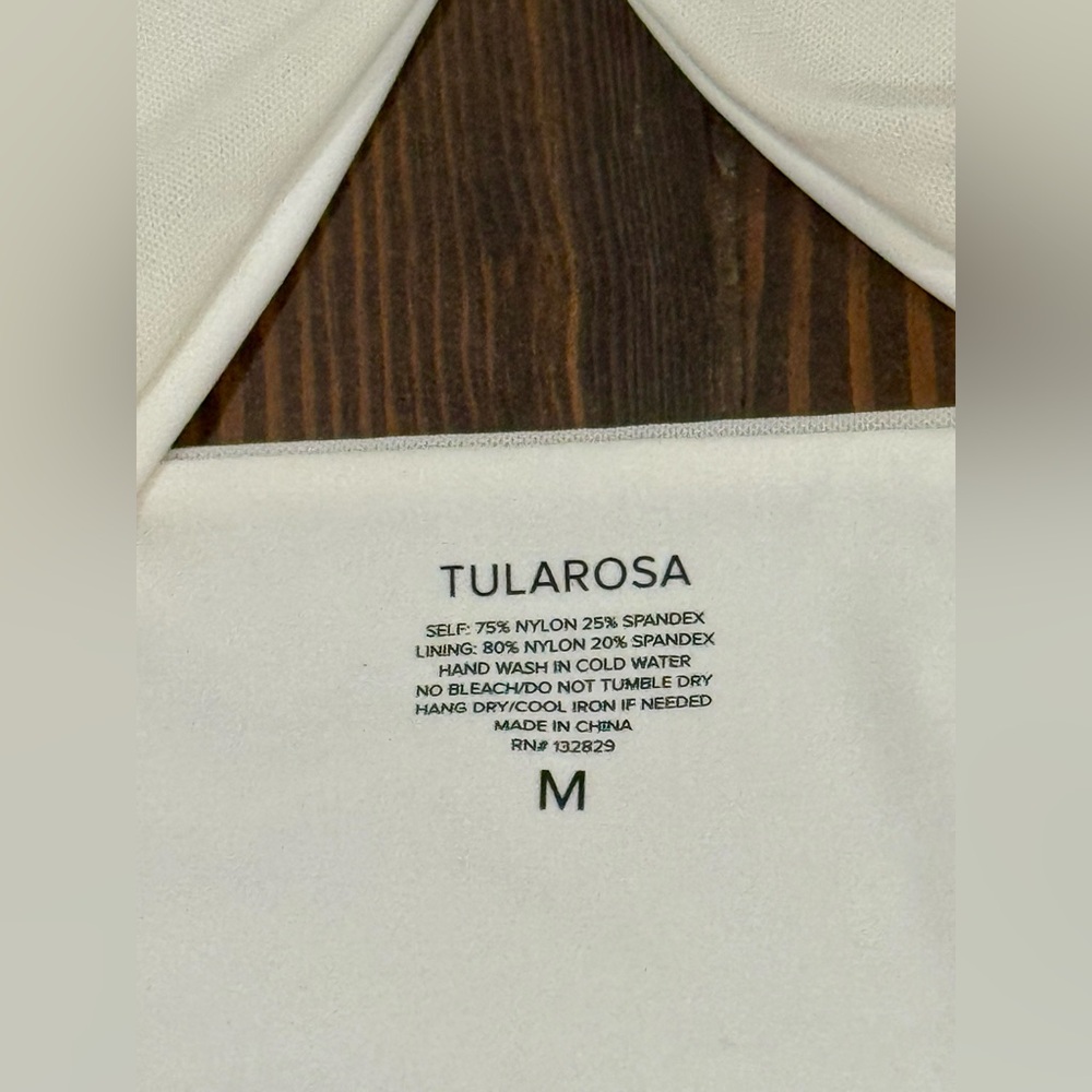 Tularosa Cher Bikini Top and Bottoms in White Mesh, both Size Medium - Picture 8 of 16